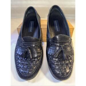 Giorgio Brutini Loafers Mens 10.5D gordy black Glove Leather Tassel Kiltie Shoes